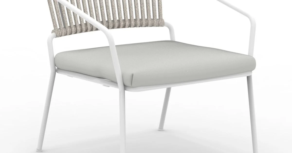 Poltrona Bassa per il Giardino con Cuscino Incluso Made in Italy - Prato