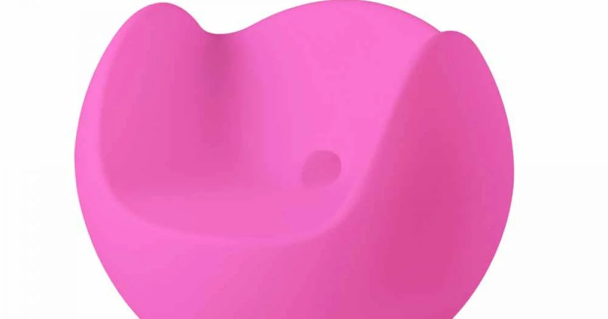 Poltroncina a dondolo luminosa Slide Blos, design moderno