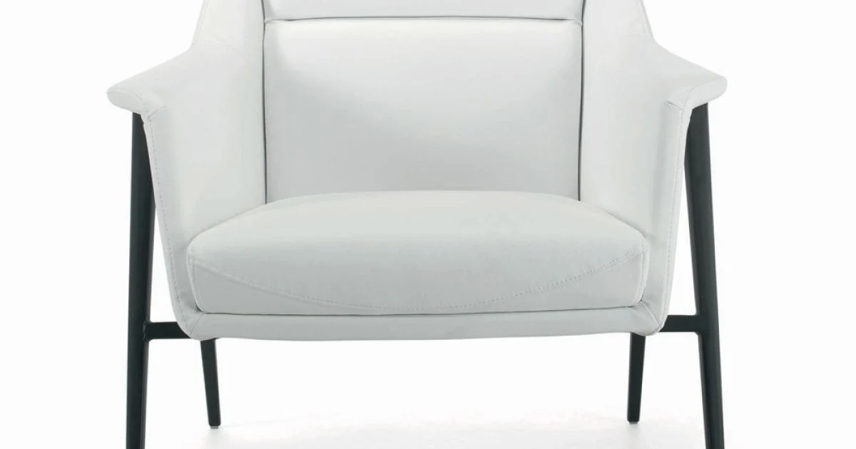 Poltrona con Struttura in Acciaio Nero e Seduta in Ecopelle Made in Italy - Modena