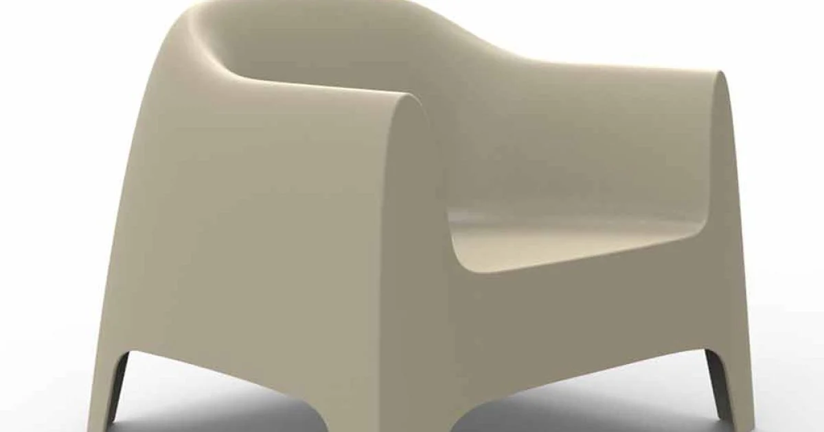 Poltrona da giardino di design Solid by Vondom, in polipropilene, 4 pezzi