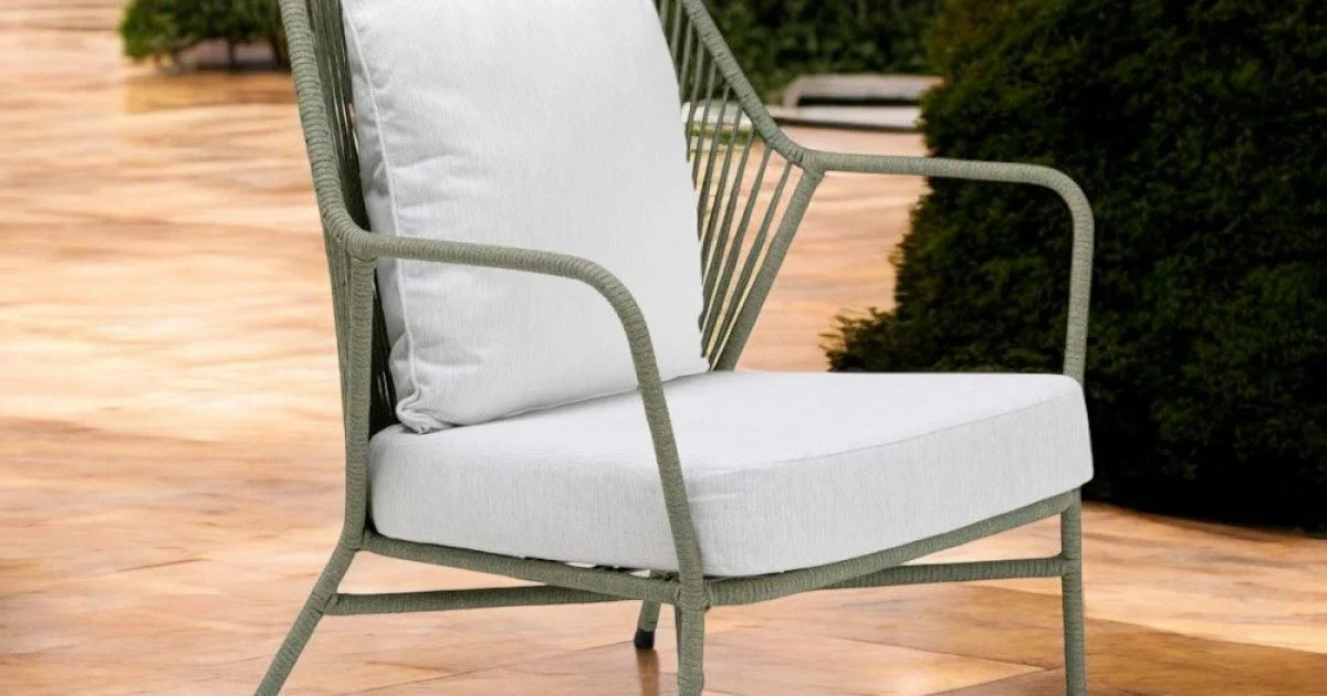 Poltrona da Giardino in Alluminio e Intreccio in Corda - Asteria