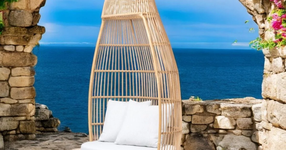 Poltrona da Giardino in Intreccio di Polyrattan con Cuscino Off-White - Anteia