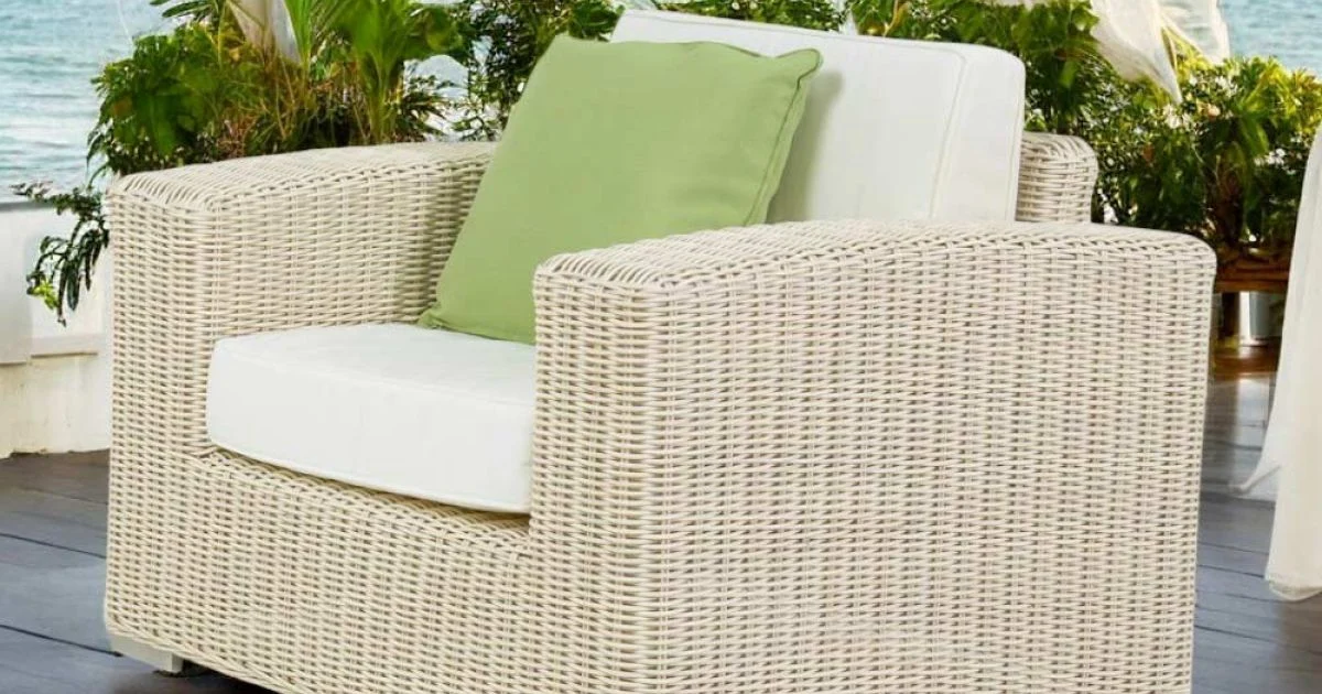 Poltrona da Giardino in Polyrattan Intrecciato a Mano - Yoko