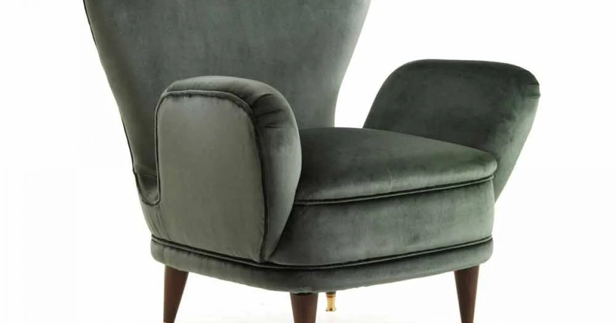 Poltrona da salotto imbottita design classico, L78xP75cm, Benny