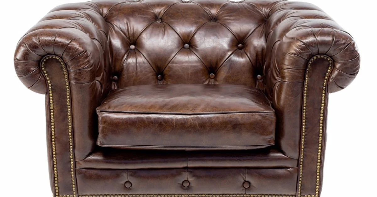 Poltrona da Salotto in Cuoio Vintage Effetto Invecchiato con Ruote e Braccioli - Timbro