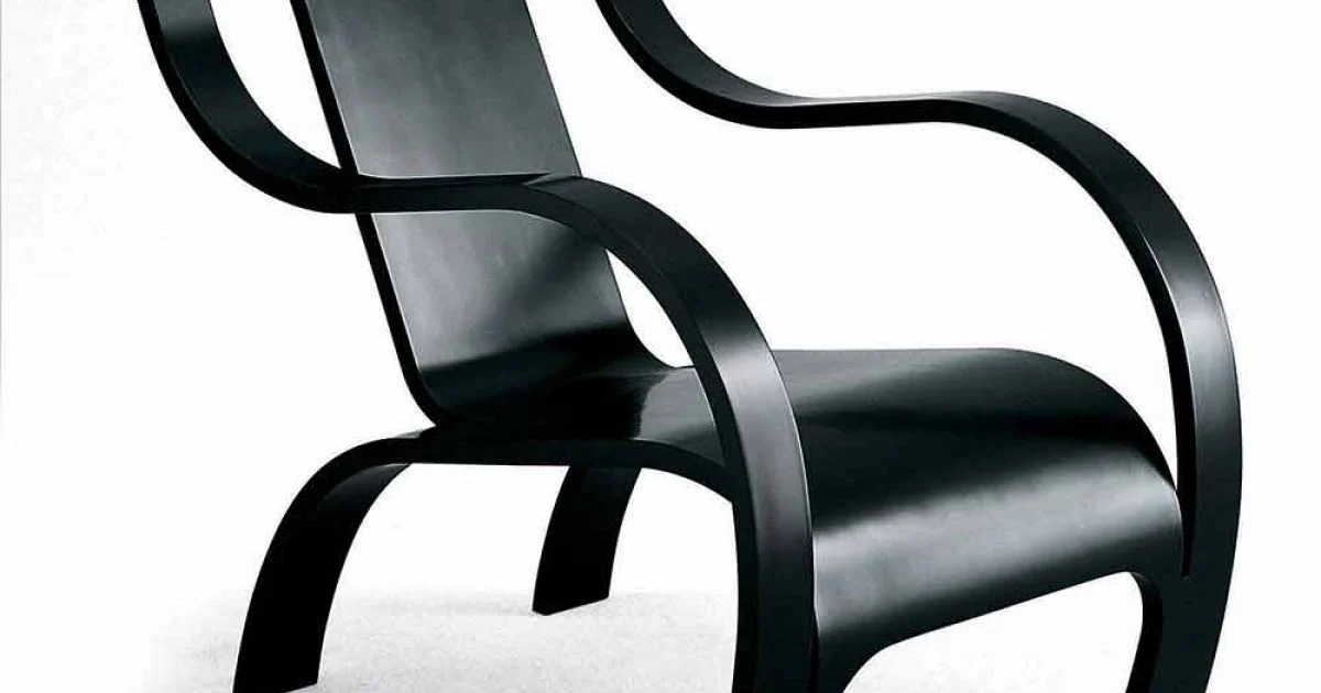 Poltrona Design in Multistrato Nero o Finitura Betulla Made in Italy - Galatea