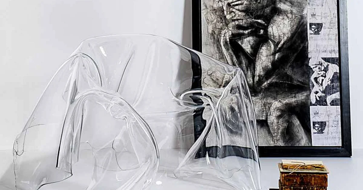 Poltrona design moderno in plexiglass trasparente Paris,made in Italy