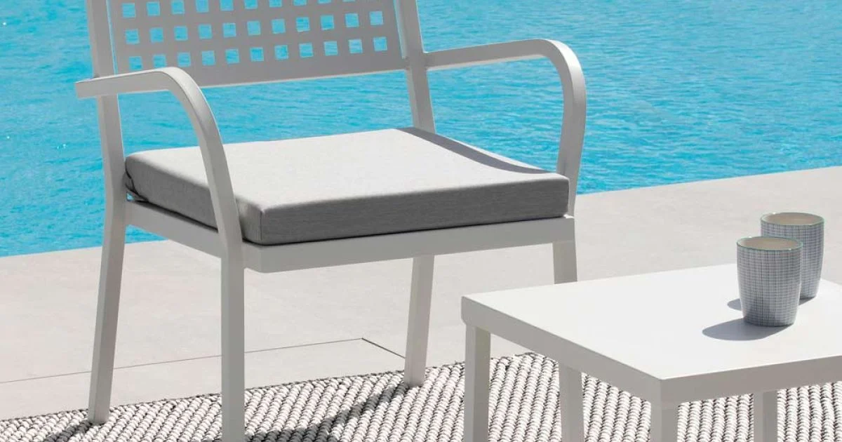 Poltrona Impilabile da Giardino in Acciaio Made in Italy 2 Pezzi – Aberdeen