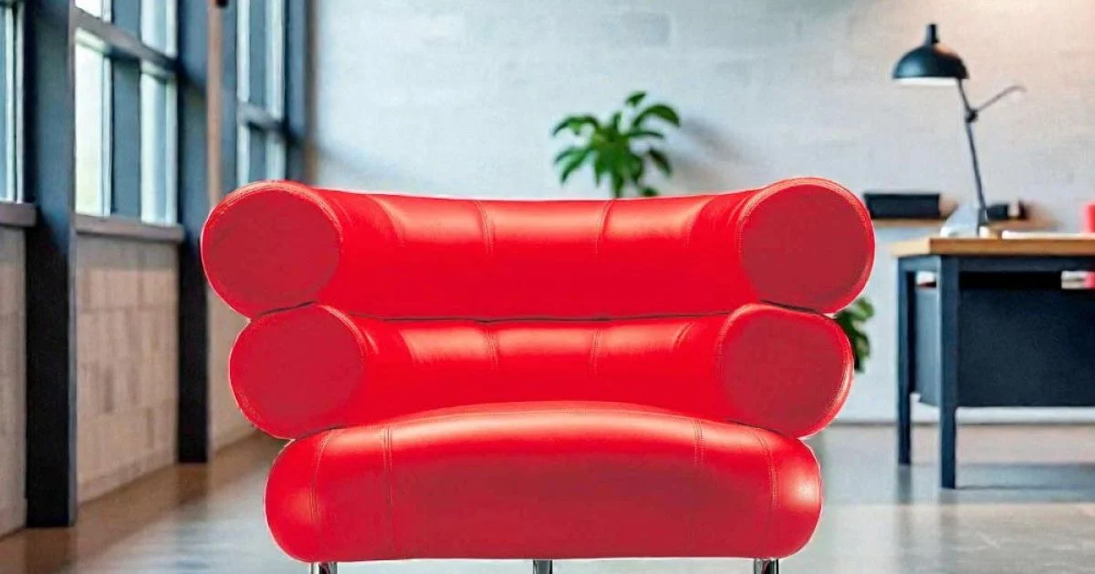 Poltrona Moderna Rivestita in Pelle con Base in Acciaio Made in Italy - Ostilio