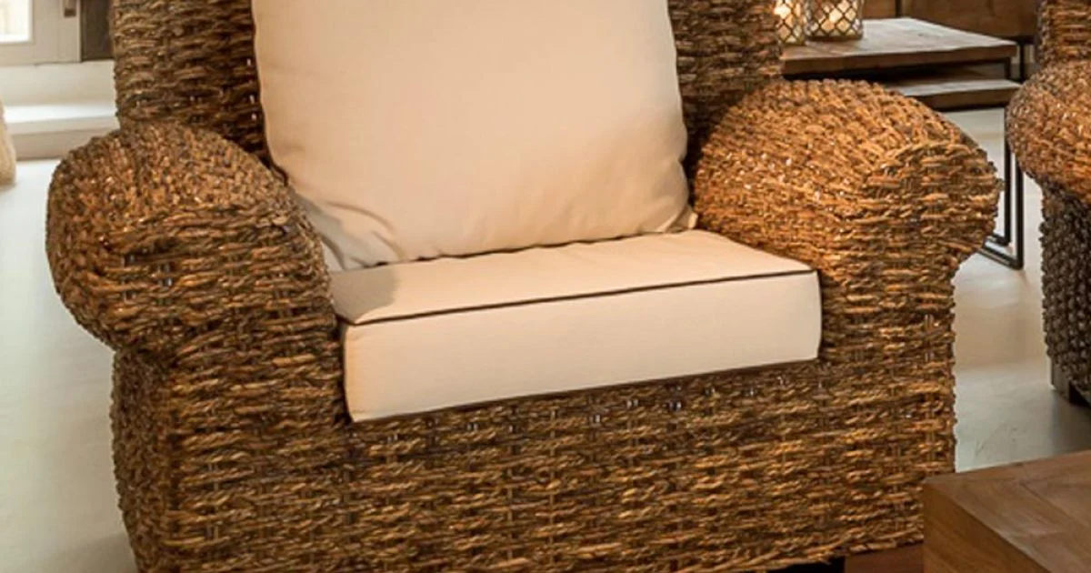 Poltrona Outdoor in Abaca con Cuscini Inclusi – Lagertha