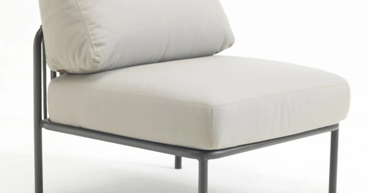 Poltrona Outdoor in Acciaio Zincato e Corda con Cuscini Made in Italy – Helga