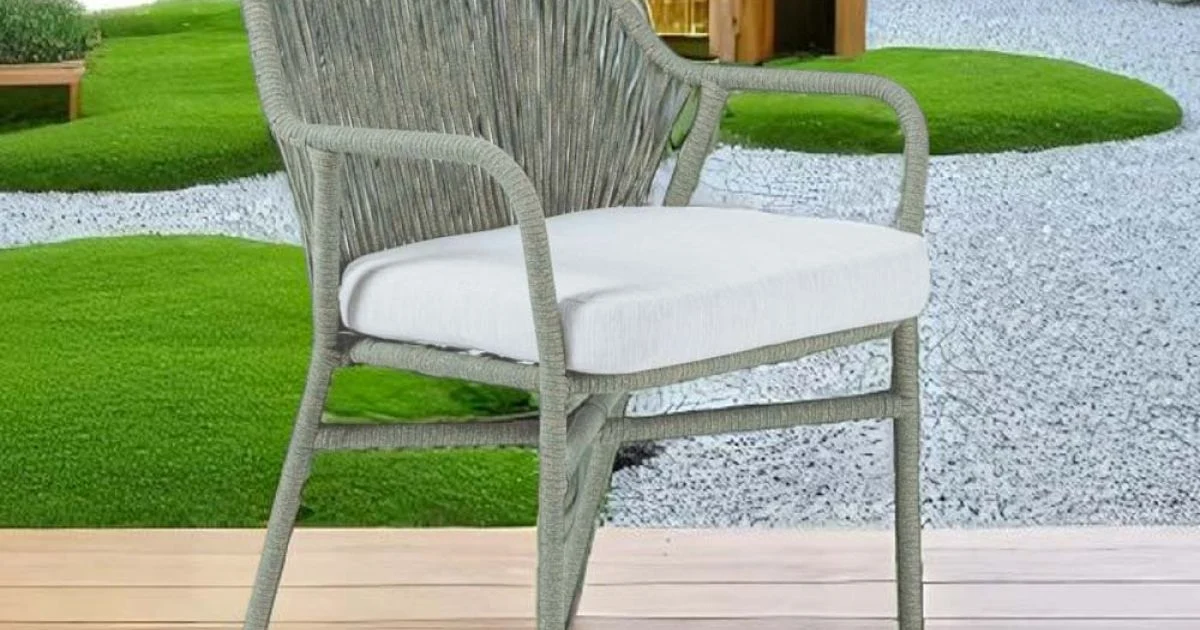 Poltroncina da Giardino in Alluminio e Intreccio in Corda - Asteria