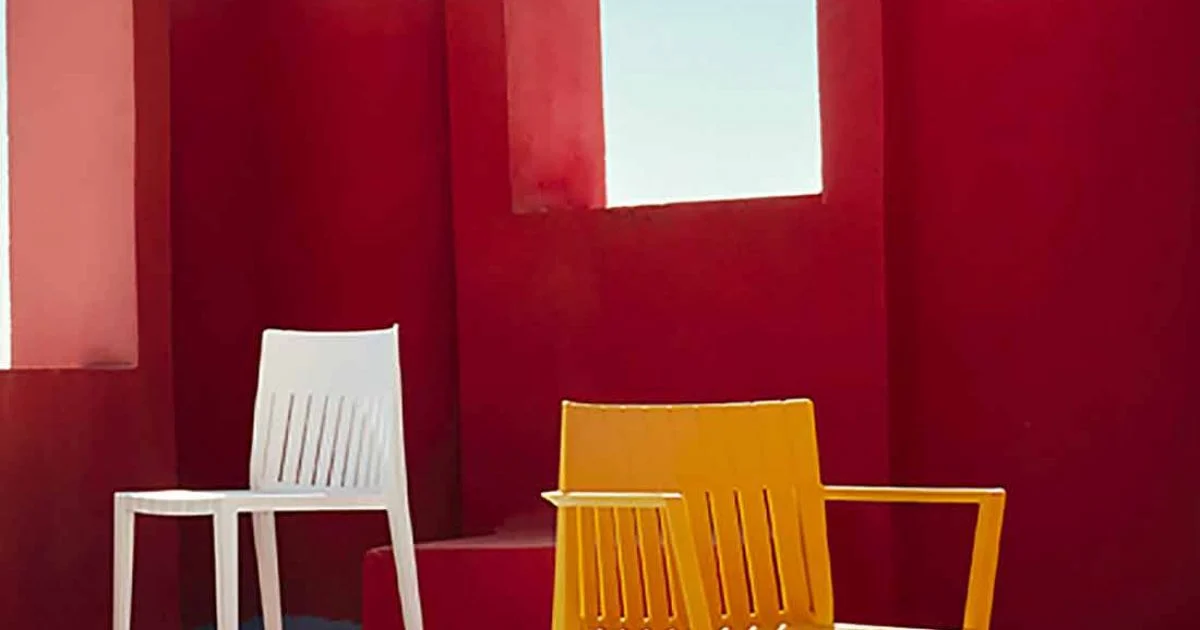 Poltroncina da giardino moderna Spritz by Vondom, in polipropilene, 4 pezzi