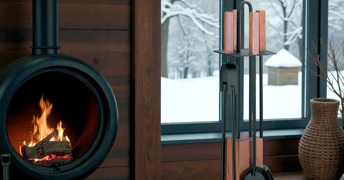 Porta Attrezzi con 4 Accessori, Manici e Struttura in Legno Made in Italy - Koi