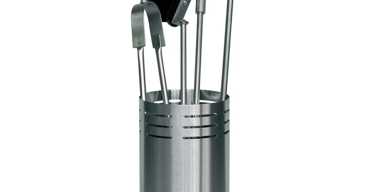 Porta Attrezzi per il Camino con 4 Utensili Inclusi Made in Italy - Merlo