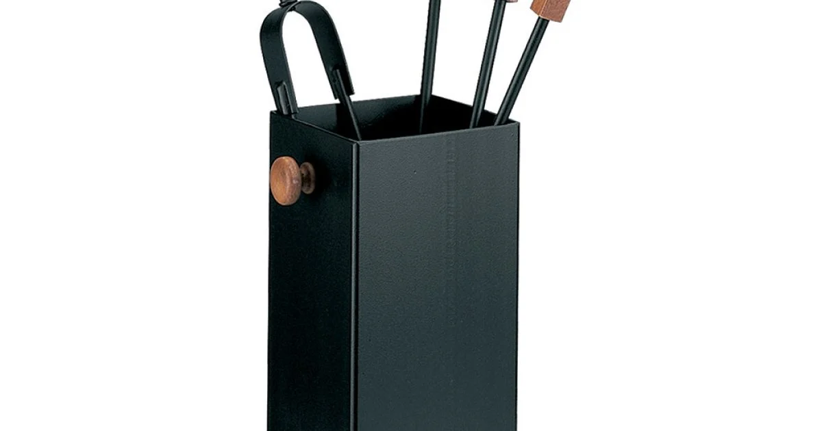 Porta Attrezzi Quadrato in Metallo e 4 Accessori Made in Italy - Iena
