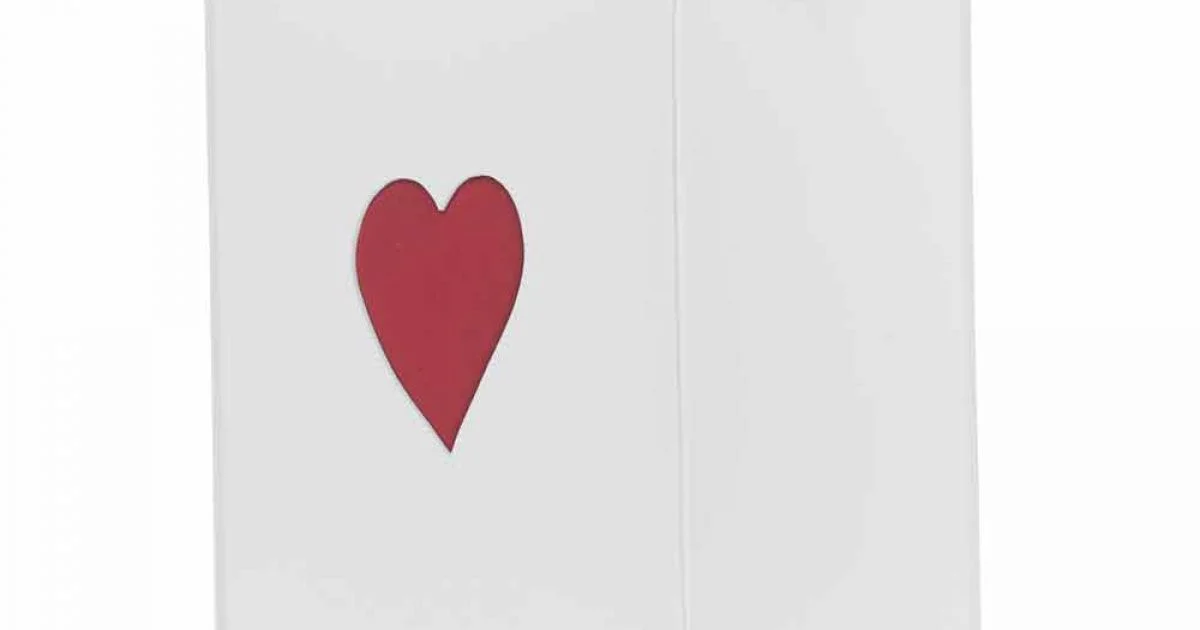 Portabiancheria moderno in cuoio fatto in Italia Adele, inserto cuore