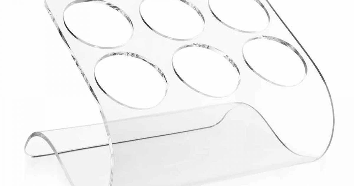 Portabottiglie da Appoggio per 6 Bottiglie in Plexiglass Trasparente - Tanatin