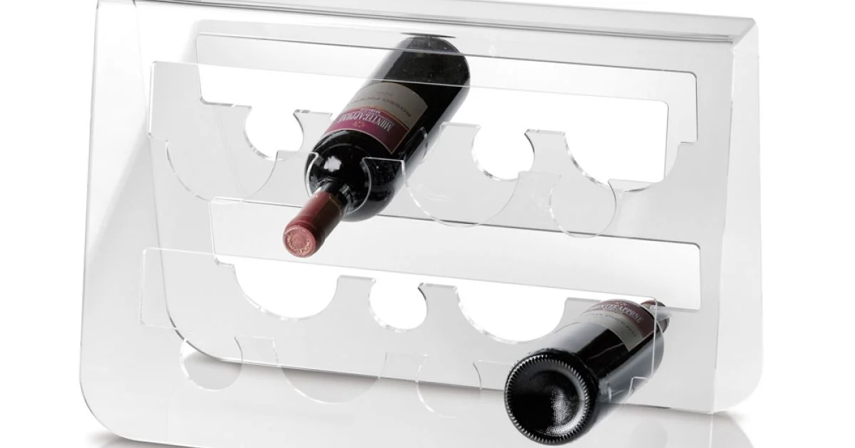 Portabottiglie Vino da Terra in Cristallo Acrilico Trasparente - Dappino