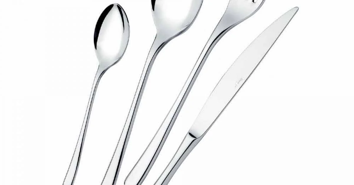 Posate da Tavola in Acciaio Inox Lucido Design Moderno Lusso 24 Pezzi - Bijou