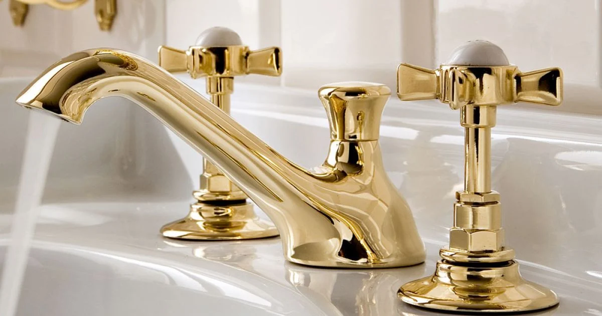 Rubinetteria Lavabo in Ottone a 3 Fori, Stile Vintage, Made in Italy – Katerina
