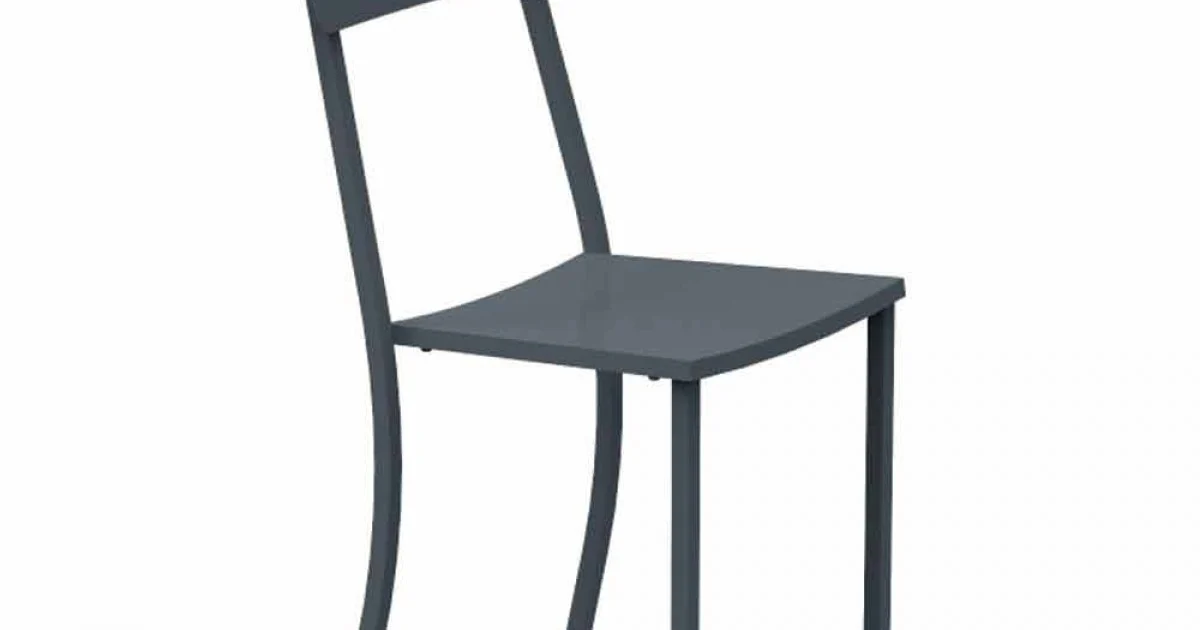 Sedia da Esterno Impilabile in Metallo Verniciato Made in Italy, 4 Pezzi - Tulle