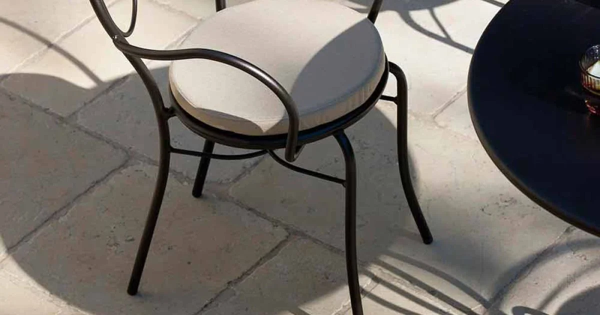 Sedia Impilabile per Esterno in Metallo Made in Italy, 2 Pezzi - Balia