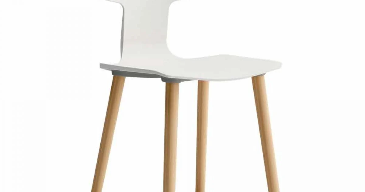 Sedia Sala da Pranzo in Legno e Polipropilene Made in Italy, 2 Pezzi - Clover