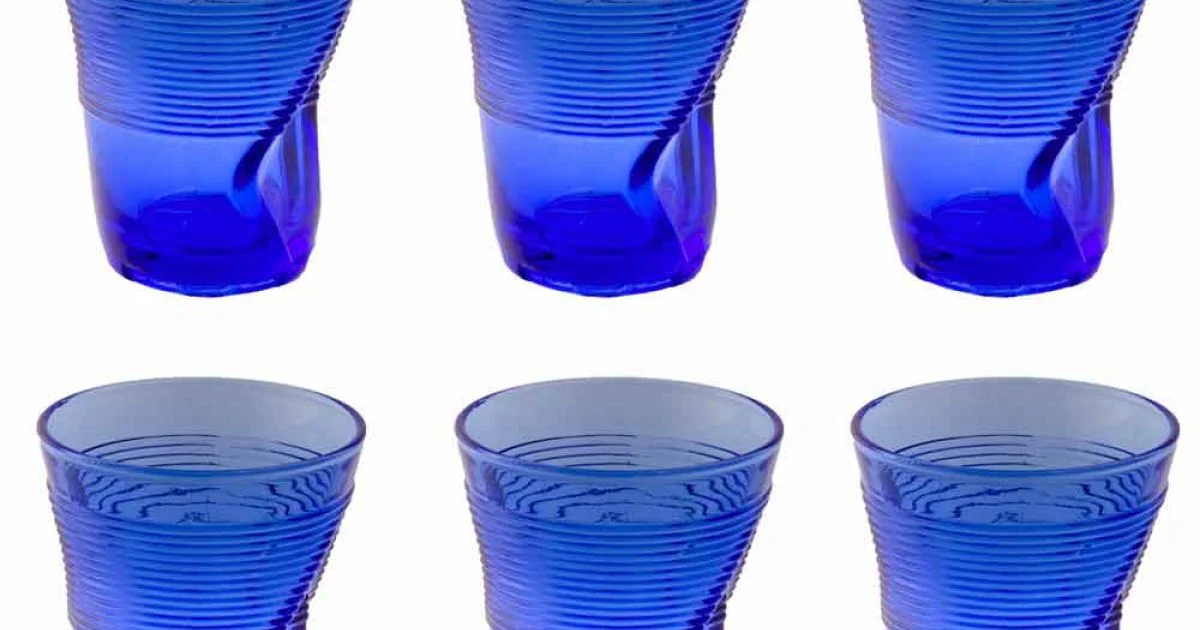 Servizio Bicchieri Acqua in Vetro Colorato 12 Pezzi Design Particolare - Sarabi
