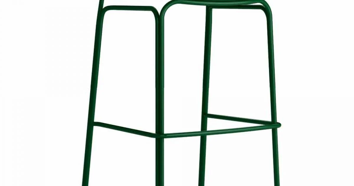 Sgabelli Bar Alti da Esterno di Design Impilabili in Metallo, 2 Pezzi - Viviette