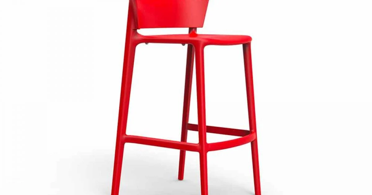 Sgabello da esterno moderno H 95 cm Africa by Vondom, in polipropilene, 4 pezzi