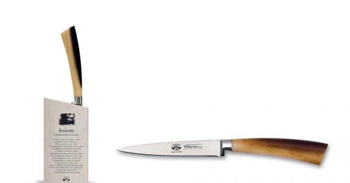 Coltello Spelucchino Dritto con Ceppo, Berti in Esclusiva per Viadurini - Ovaro