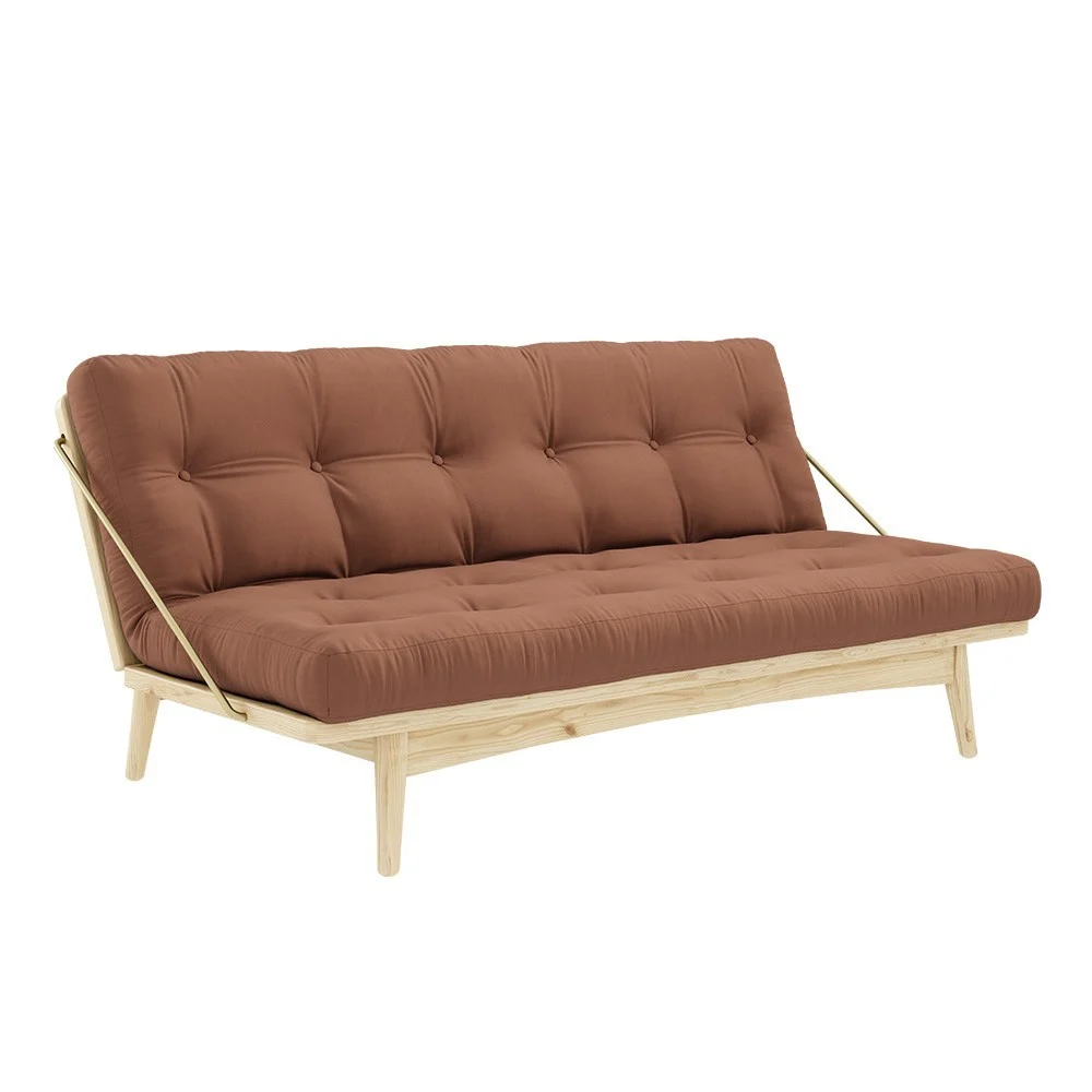 Divano letto 3 posti Folk 759 Clay Brown