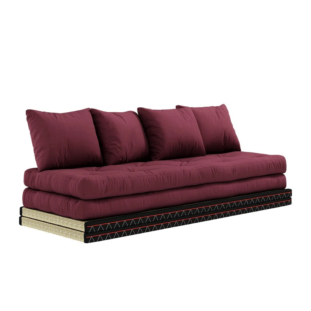 Divano letto a 3 posti Chico 710 Bordeaux