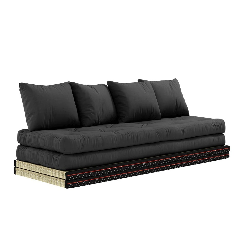 Divano letto a 3 posti Chico 734 Grigio scuro