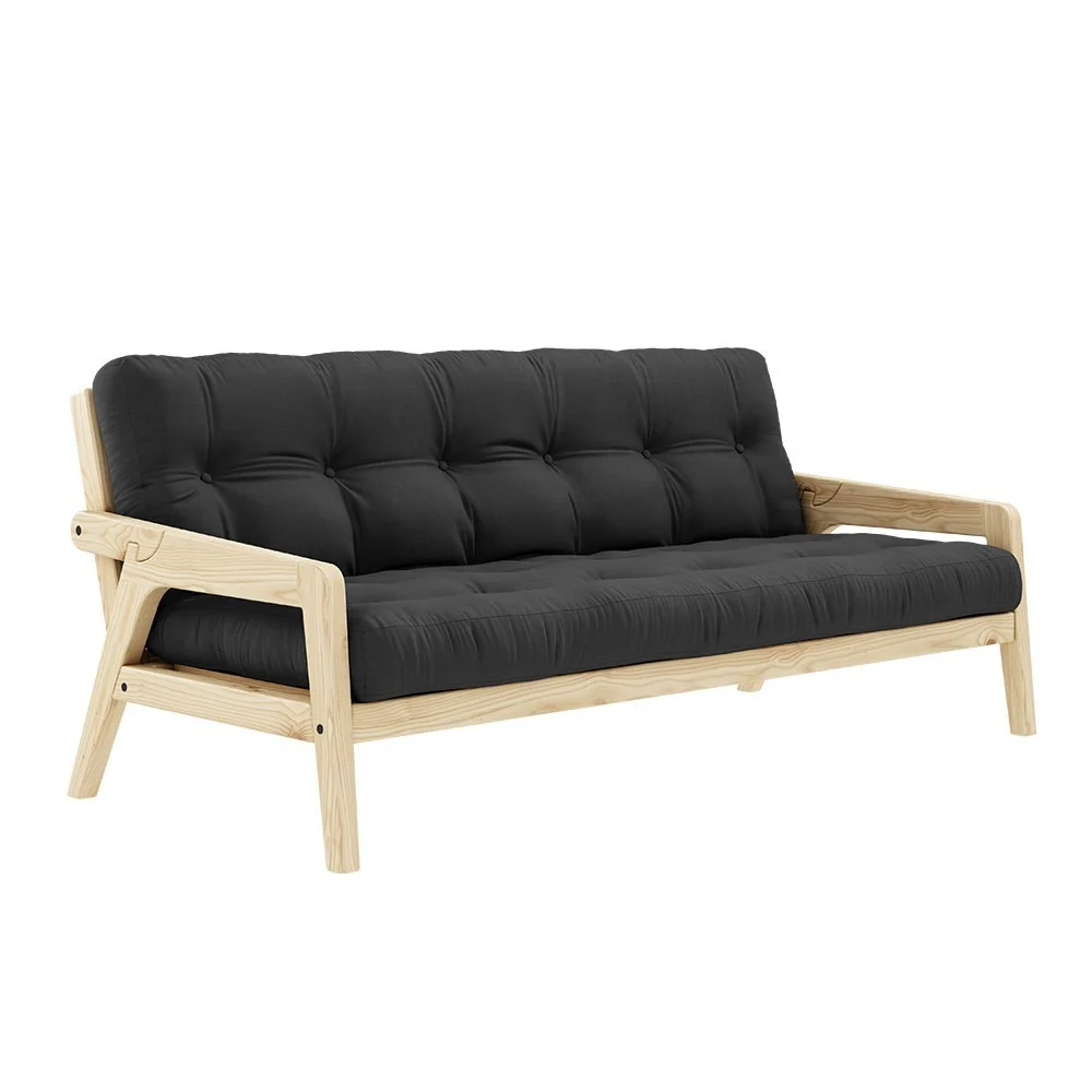 Divano letto a 3 posti Grab 734 Grigio scuro