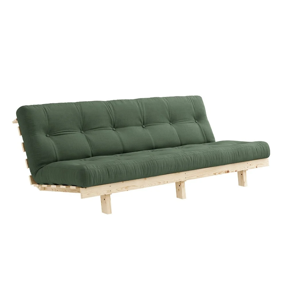 Divano letto a 3 posti Lean 756 Verde oliva
