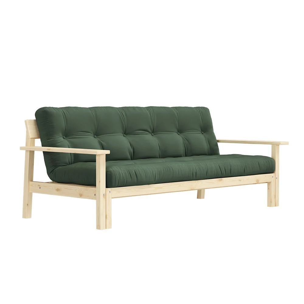 Divano letto a 3 posti Unwind 756 Verde oliva