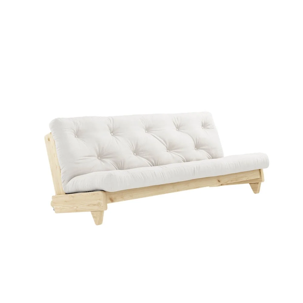 Divano letto Fresh di Karup Design in legno naturale con schienale reclinabile