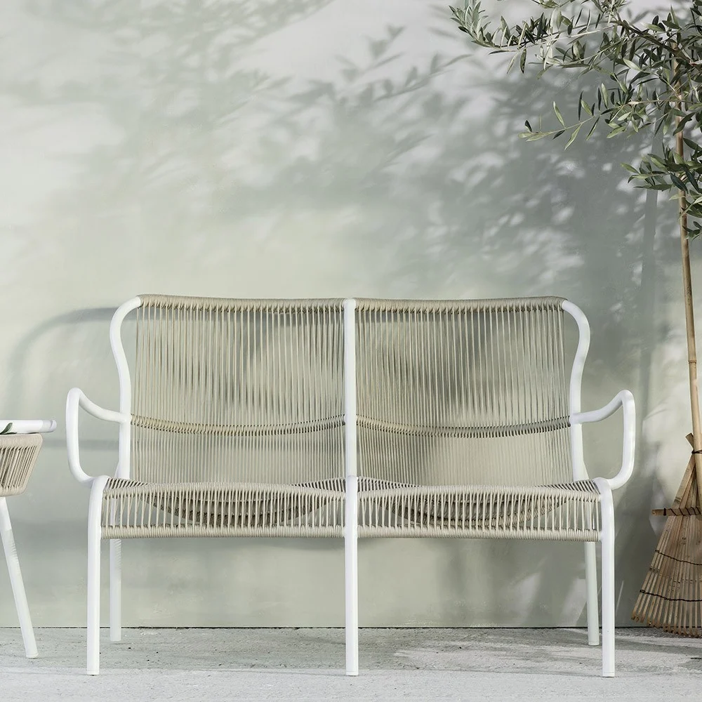 Divano Loop beige / bianco pietra