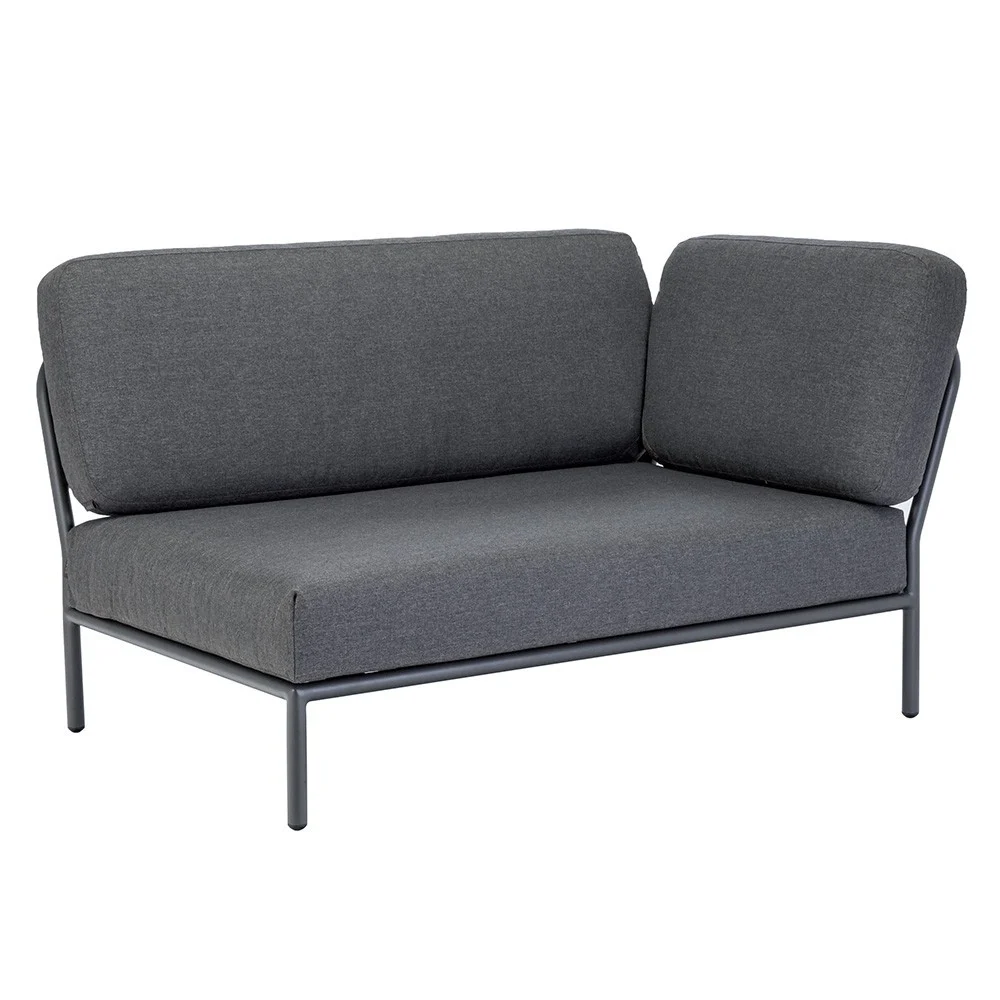 Divano lounge per esterni Level angolo destro grigio scuro