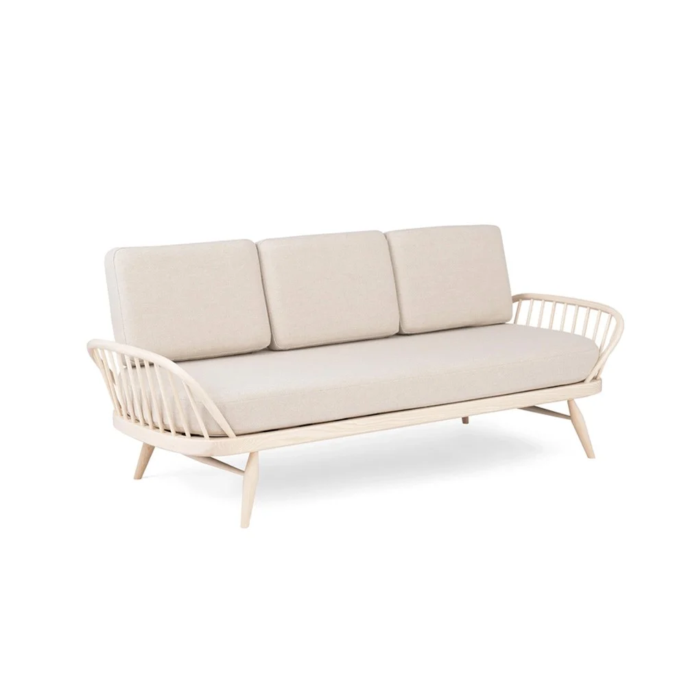 Ercol divano a tre posti Studio Couch realizzato in legno massello di frassino