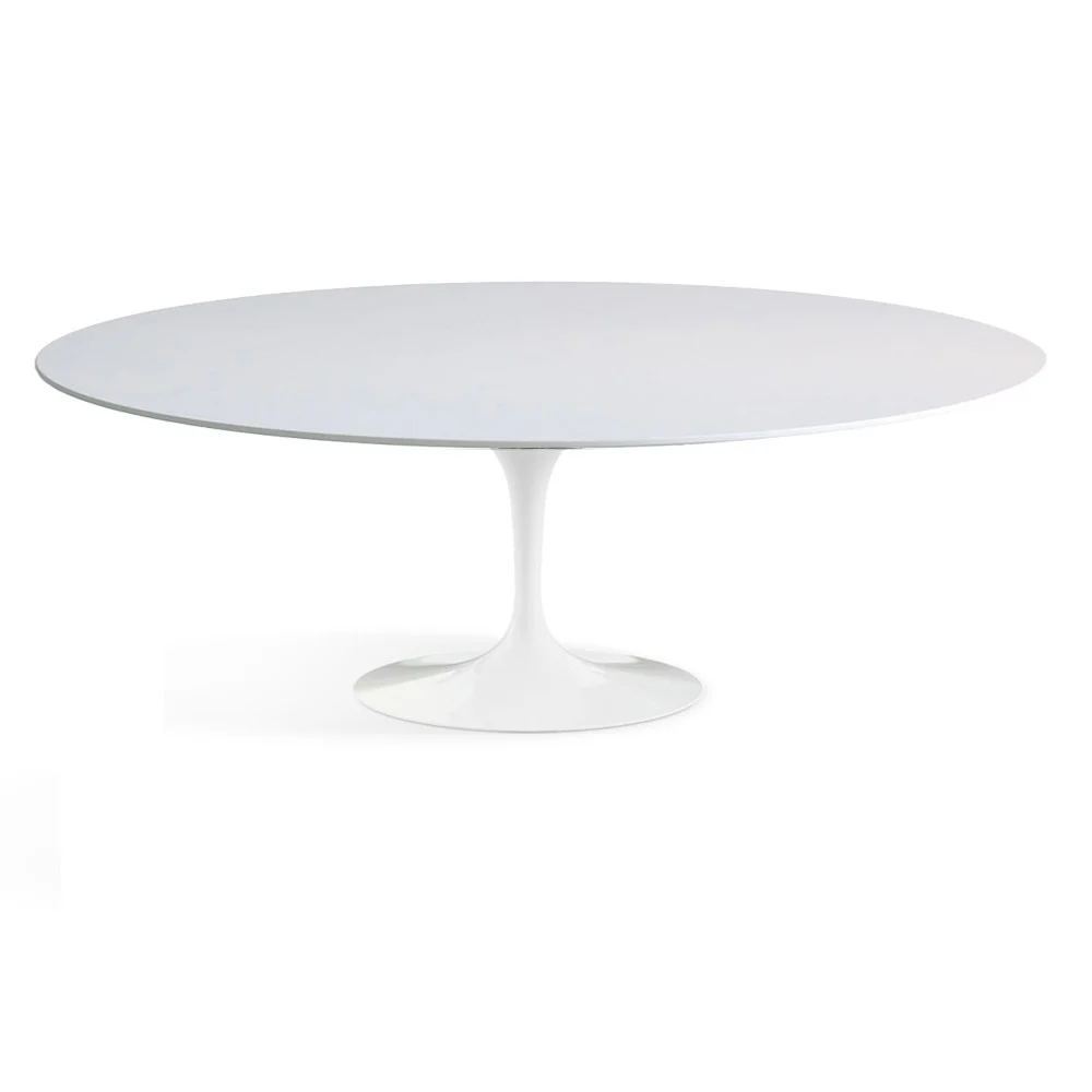 Tavolo Tulip ovale con piano in marmo di carrara o in laminato