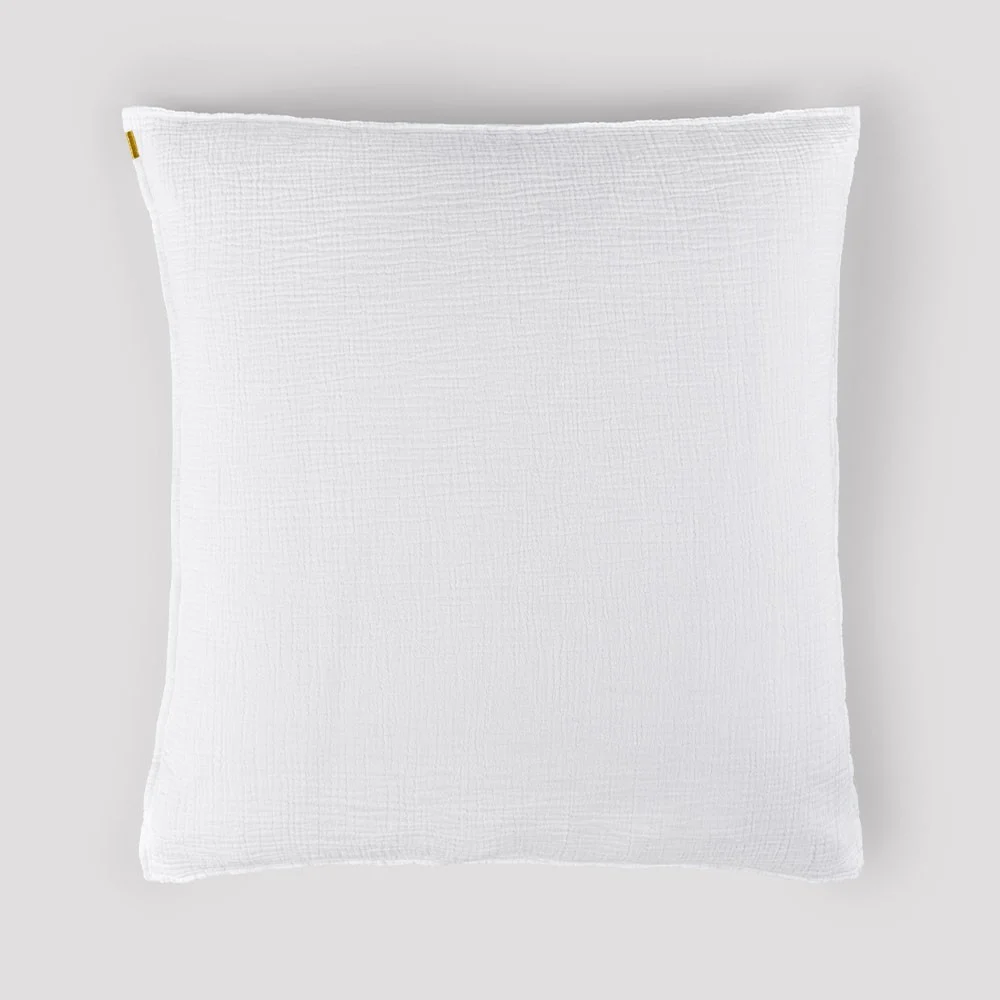 Federa in doppia garza di cotone bianco