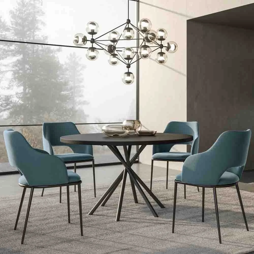 FGF Mobili| Diva Metal sedia cin metallo e velluto
