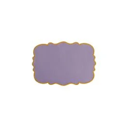 SMERLO SET 2 TOVAGLIETTE LILLA 33X48 BORDO OCRA