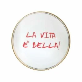 LA TAVOLA SCOMPOSTA PIATTINO LA VITA E' BELLA CM 17