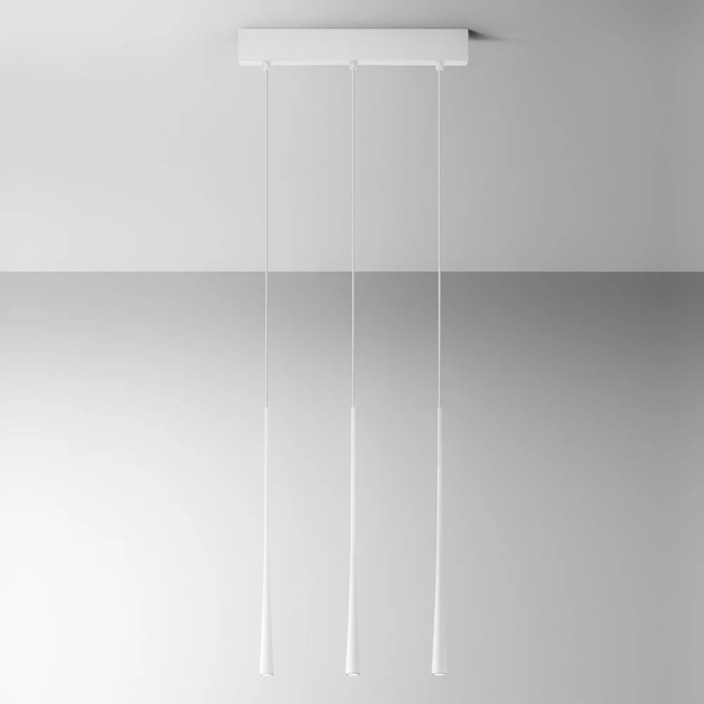Gea Luce Dafne S/3P lampada a sospensione multipla lineare a 3 luci a Led