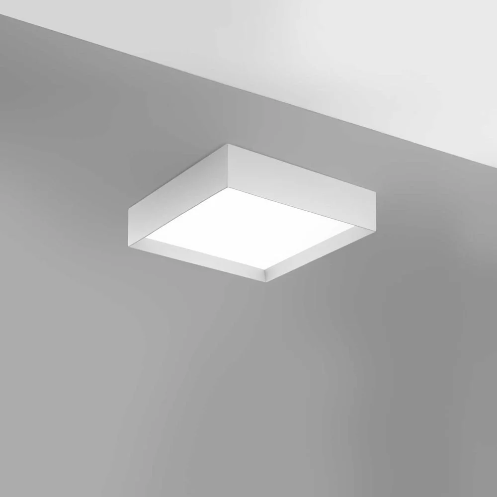 Gea Luce Aoi lampada da soffitto Led con struttura alluminio in due finiture satinate e in tre misure