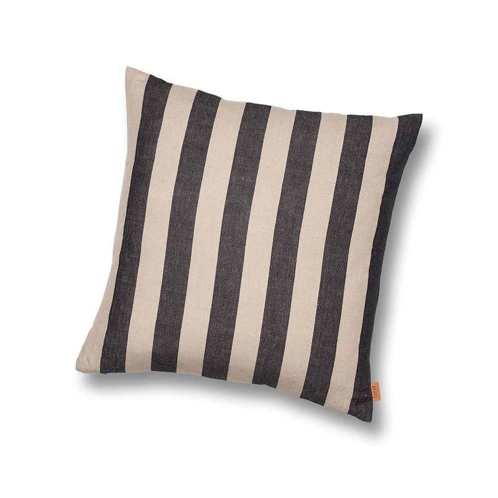 Grande cuscino color sabbia e nero
